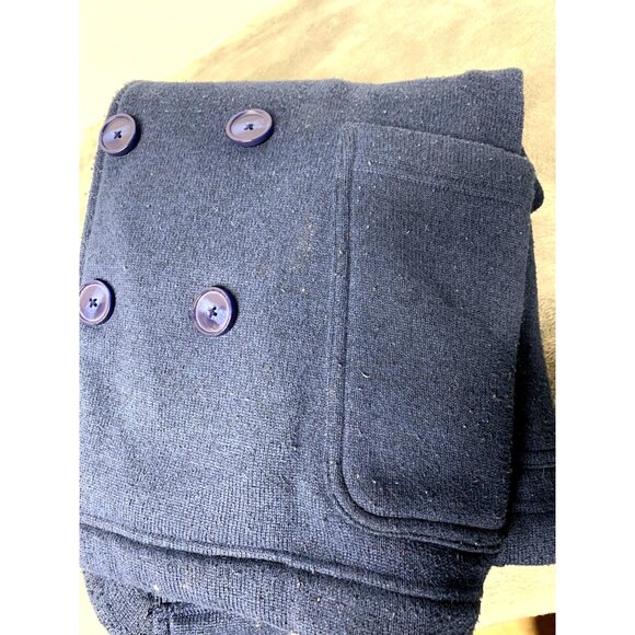 Patagonia Women's Med Navy Blue Double Breasted lined Jacket Cozy Warm Casual - Picture 10 of 15